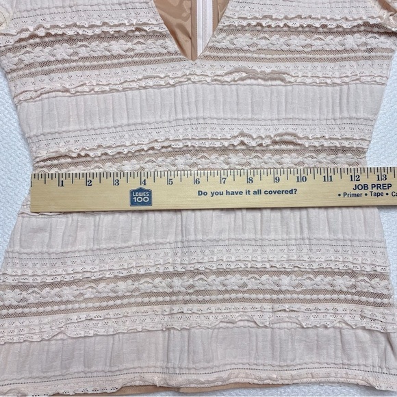 Cinq a sept Cecily Long Sleeve Ruffle Blouse Top Deep V Choker Pink Size Small - Picture 8 of 16